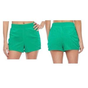 Juicy By Juicy Couture Rouched Womens High Rise Pull-On Short MEDIUM GREEN NWT
